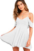 Sweet Sexy White Backless Skater Dress